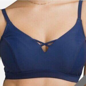 Prana Swimwear Womens 36 DD Medium Blue Anchor Carina Bikini Top NWT